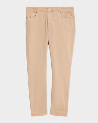 Brunello Cucinelli Mens Garment-Dyed Cotton Five-Pocket Pants