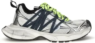 Balenciaga Mens Sneakers 3xl Interlace Grey Mix-Fluorescent Yellow Upper: Polyester Trainers Mix/fluorescent