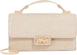 Dune London Skilled Metallic Mesh Convertible Shoulder Bag in Gold at Nordstrom