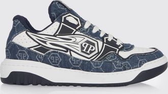 Philipp Plein Sneakers Moonwalker in denim e pelle