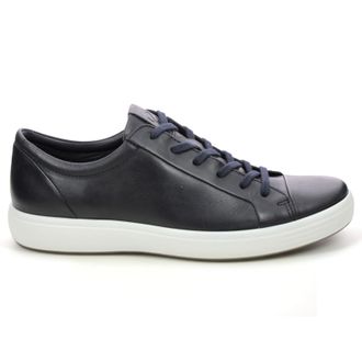 Ecco Ecco Soft 7 470364 Leather Mens Low Top Trainers - Night Sky - Size:UK 12-12.5