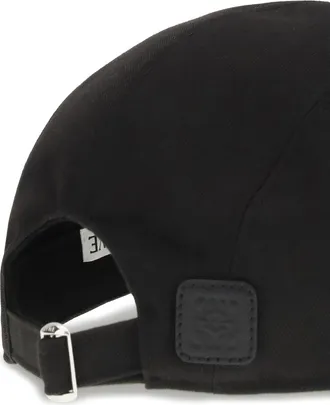 Loewe Mens Baseball Hat Black Cotton