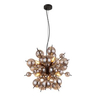 Globo Lighting L&aacute;mpara Colgante - Udo - Negro - Vidrio Vidrio Ahumado - - Globo