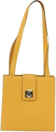 Celine Pre-owned Shoulder Bags, female, Yellow, Size: ONE SIZE Pre-owned Leather Shoulder Bag