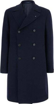 Tagliatore Arden Double-Breasted Coat - Heren - Mantel - Blauw - S - Wol - Jassen