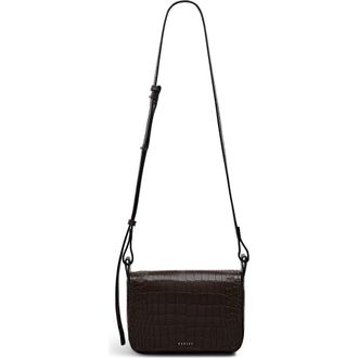 Radley London Westwell Lane - Faux Croc Small Flapover Crossbody in Dark Oak at Nordstrom