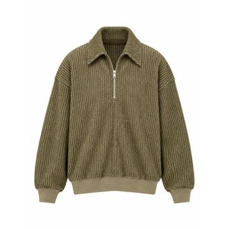 Song for the Mute De Klassieke Zip Pullover - Heren - Sweatshirts & Hoodies - Groen - Maat: M Katoen