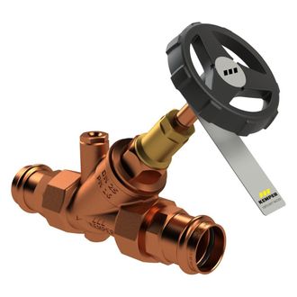 Kemper Valvola DIntercettazione A Flusso Libero Kemper Weser, Con Tappo Di Scarico, Sanpress/profipress, Figura 190 30, Con Tappo Di Scarico G1/4 San-profipr