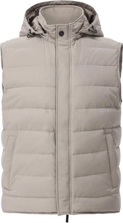 Maurizio Baldassari Donsgevulde Puffer Vest - Heren - Bodywarmers - Beige - XL - Jassen