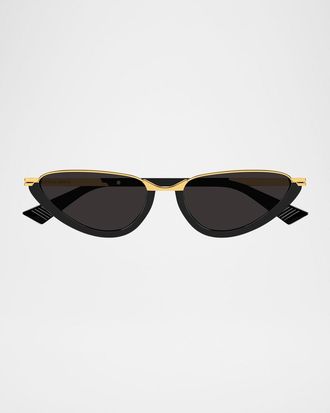 Bottega Veneta Recycled Acetate and Metal Cat-Eye Sunglasses