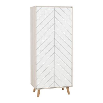 Seconique Seconique - Dixie 2 Door Wardrobe - L47 x W78 x H182.5 cm - Dusty Grey/White