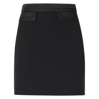 Elisabetta Franchi Go21766E2 Rok - Dames - Rokken - Zwart - Maat: S Satijn