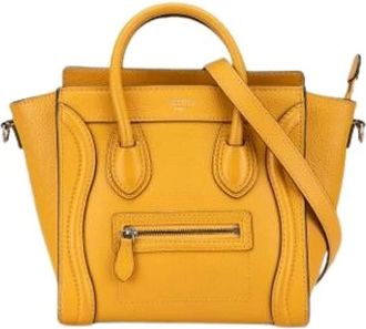 Celine Pre-owned Mini Bags, female, Yellow, Size: ONE SIZE Pre-owned Luggage Tote