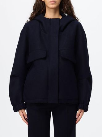 Tela Cappotto corto relaxed fit in misto lana vergine con cappuccio