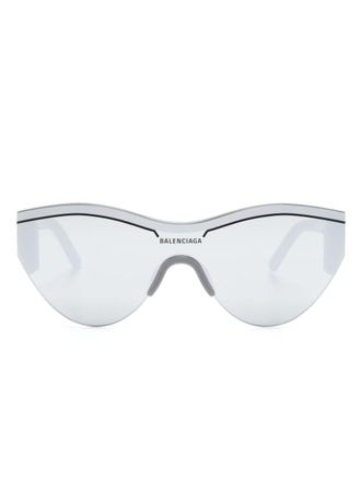 Balenciaga oval-frame sunglasses - unisex - Acetate - One Size - Grey