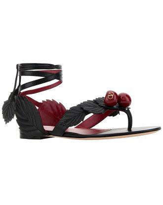 Valentino Cherryfic Leather Sandal