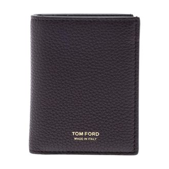 Tom Ford Wallets & Cardholders, male, Red, ONE SIZE, Bordeaux Grainy Leather Wallets