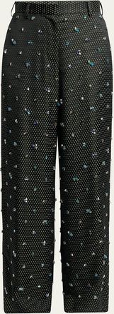 Dries Van Noten Embellished Wide-Leg Pants