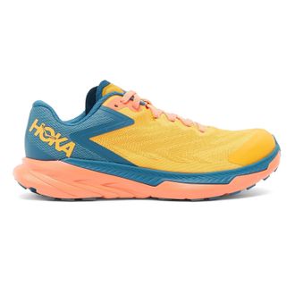 Hoka One One Hoka Zinal Synthetic Textile Womens Running Trainers - Radiant Yellow Camellia - Size:UK 8.5