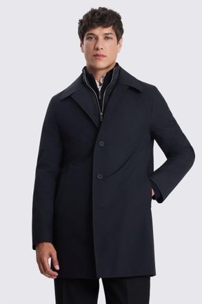 Moss Navy Raincoat With Removable Insert