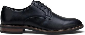John White herenschoenen van zwart leer met gladde neus en vetersluiting - Tanner