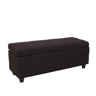 Hhg Hhg - Nunca Usado] Ba&uacute;l Kriens, Banco, Tela/textil, 45x114x45cm Certificado Mvg, Negro
