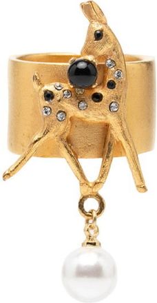 Chanel Gold Gold Plating Band Ring (Pre-Owned)