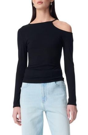 Robert Rodriguez Charlie Cold Shoulder Cutout Long Sleeve Top in Black at Nordstrom Rack, Size X-Small