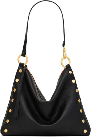 Hammitt Hammitt Kyle Black Brushed Gold Red Zip Lrg