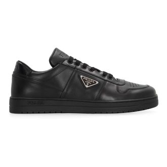 Prada Sneakers, male, Black, Size: 8 US Leather Low-Top Sneakers