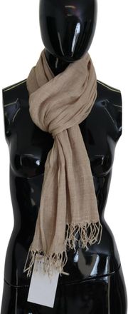 Costume National Cotton Shawl Foulard Fringe Womens Scarf
