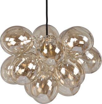 Maisons du monde L&aacute;mpara de techo con 15 globos de vidrio borosilicato &aacute;mbar