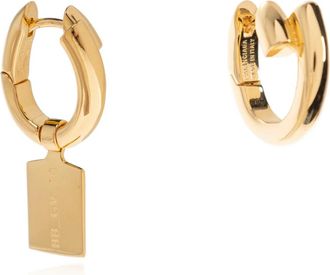 Balenciaga Earrings, female, Yellow, Size: ONE SIZE Brass Earrings with an Asymmetrical Shape