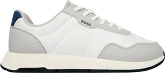 HUGO BOSS Titanium Runner - Heren - Sneakers - Grijs - 42 EU - Polyester - Schoenen