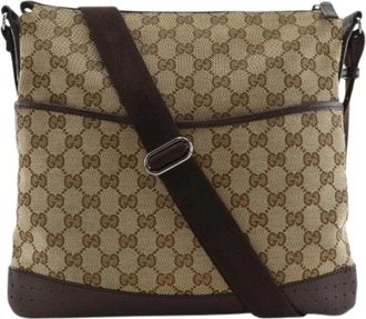 Gucci Pre-owned GG Canvas Shoulder Bag - Dames - Vintage Schoudertas - Bruin - ONE Size - Vintage