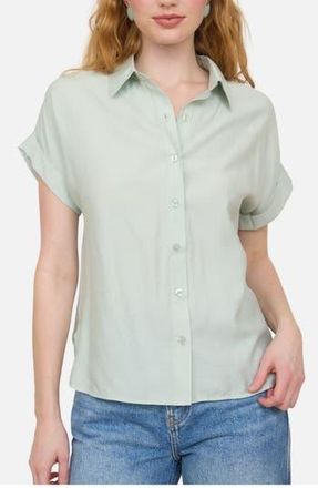 Blu Pepper Short Sleeve Button-Up Shirt in Sage at Nordstrom Rack, Size Medium