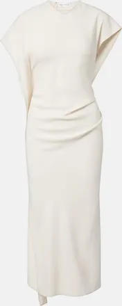Victoria Beckham Victoria draped cr&ecirc;pe satin midi dress
