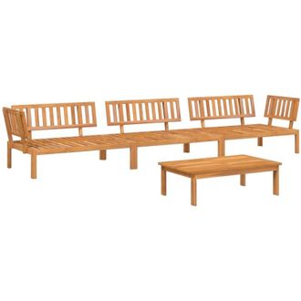 vidaXL Set De Sof&aacute;s De Palets De Jard&iacute;n 4 Pzas Madera Maciza De Acacia Vidaxl