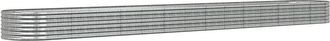 vidaXL Garden Raised Bed Galvanised Steel 620x80x36 cm Silver vidaXL