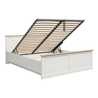 Petits Meubles Cama canap&eacute; 180x200 con somier estratificado Blanco marr&oacute;n