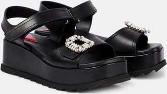 Roger Vivier Sandali con platform Slidy Viv in pelle