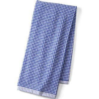 Lands End Turkish Quick-Dry Cotton Textured Gingham Bath Towel in Clear Blue at Nordstrom