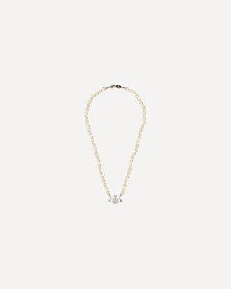 Vivienne Westwood Man Mini Bas Relief Pearl Necklace Female UNI