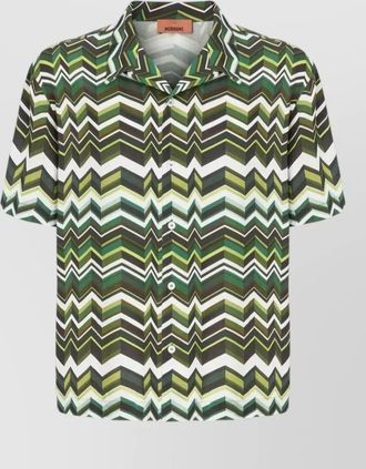 Missoni camp collar shirt chevron zigzag pattern