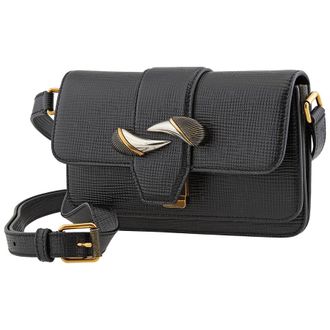 Roberto Cavalli Ladies Black Leather Waist Bag With Claws