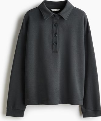 H&M Sweatshirt mit Kragen - Grau