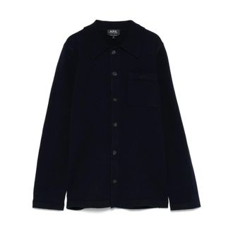 A.P.C. A.p.c., Dames, Blouses & Shirts, Blauw, Maat: L