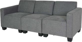 Hhg Sof&aacute; Modular 3 Plazas Lyon, Tela/textil, Gris