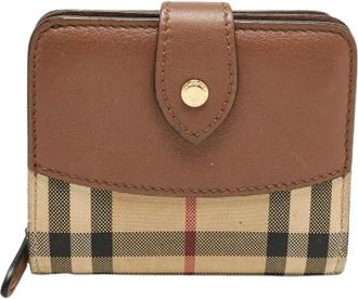 Burberry Pre-owned Wallets, female, Beige, Size: ONE SIZE Pre-owned Horseferry Check Wallet