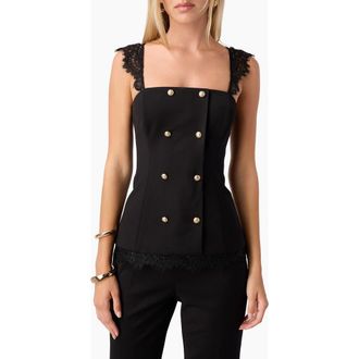 Cami NYC Deanna Faux Double Breasted Top in Black at Nordstrom, Size 2